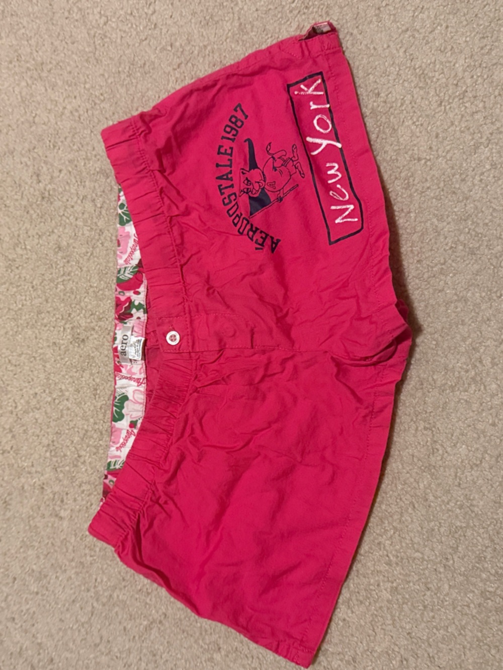 Aeropostale Hot Pink New York Graphic Women's Bermuda Shorts